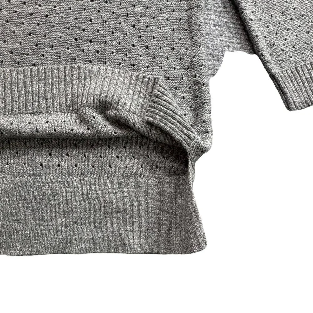 American Eagle Sweater Womens PS Gray Open Knit Beach Goth‎ Grunge Whimsigoth